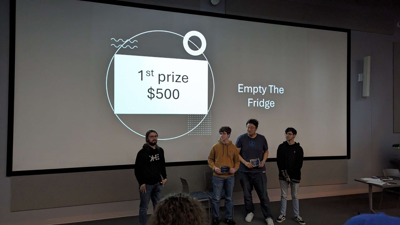 Kent Hack Enough 2024 winner with emptythefridge