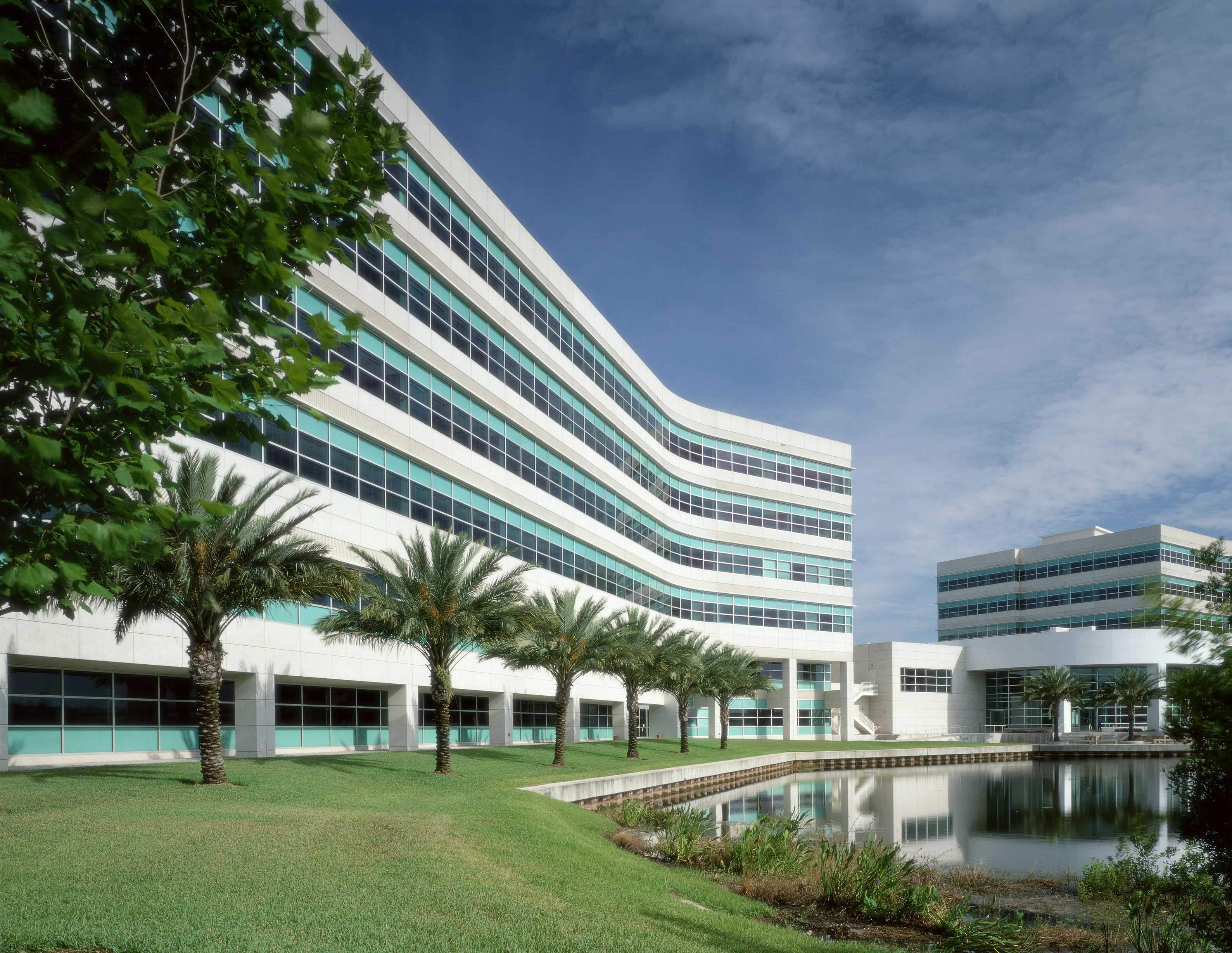 Accountant working on-site at a corporate office